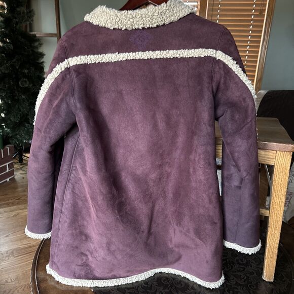 Carhartt Boulder Parka Womens Large Brown Faux Suede Sherpa Lined Coat Jacket - Picture 5 of 7